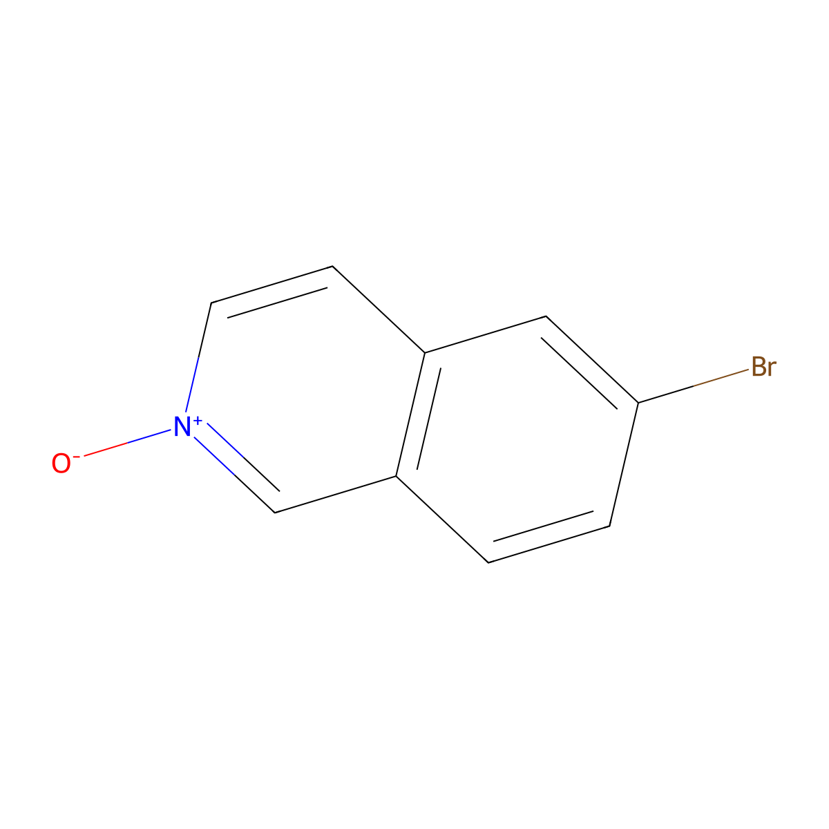6-Bromoisoquinoline 2-oxide molecular structure, CAS 223671-16-7