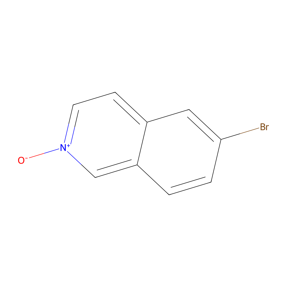 6-Bromoisoquinoline 2-oxide molecular structure, CAS 223671-16-7