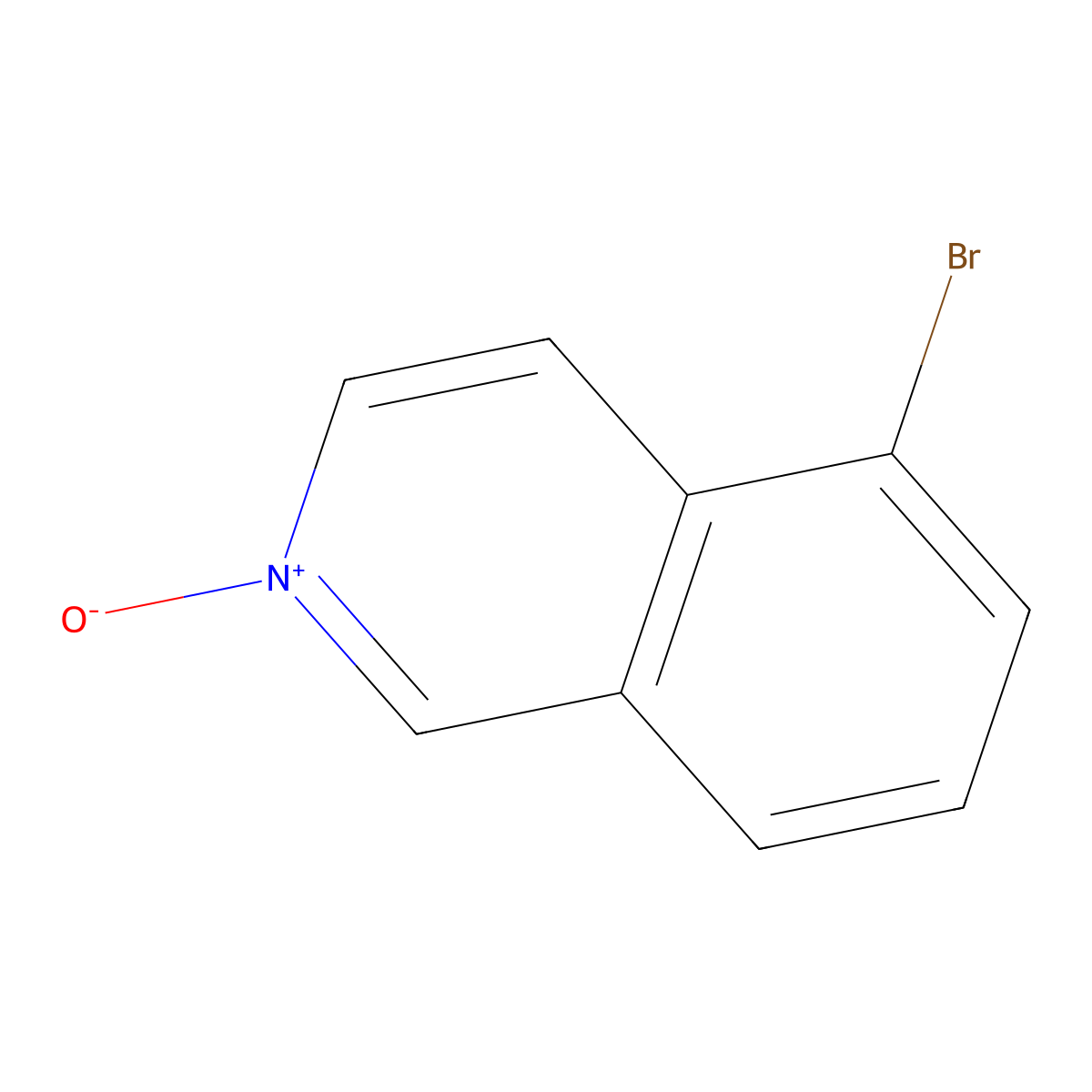 Isoquinoline, 5-bromo-, 2-oxide molecular structure, CAS 223671-17-8
