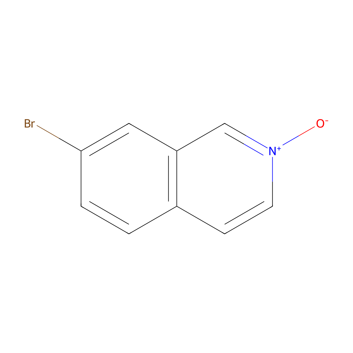 7-Bromoisoquinoline 2-oxide molecular structure, CAS 223671-18-9