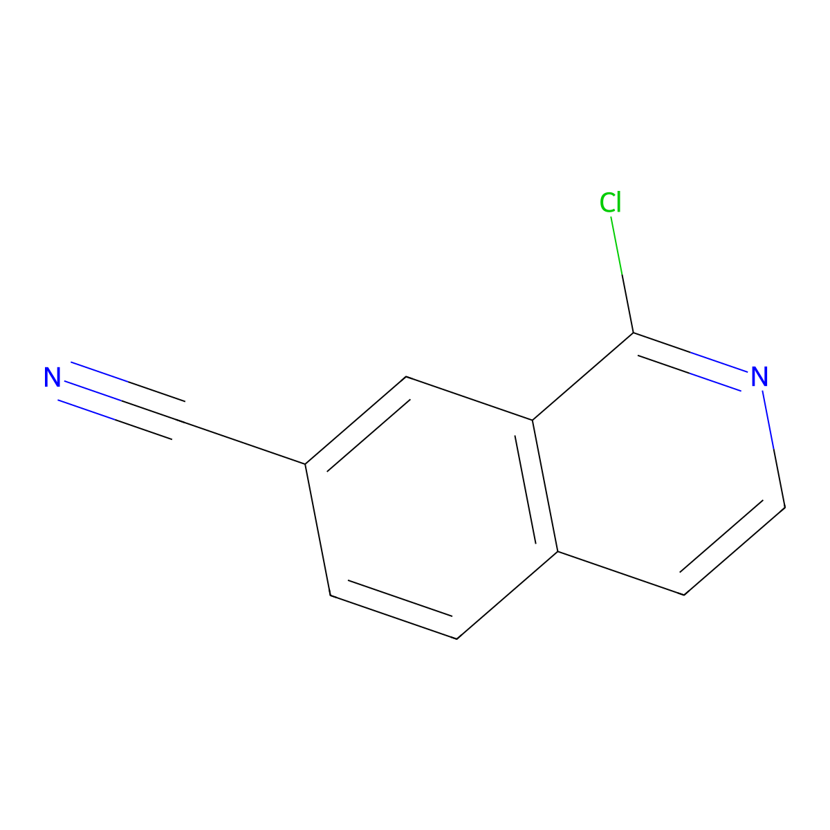 1-Chloroisoquinoline-7-carbonitrile molecular structure, CAS 223671-30-5