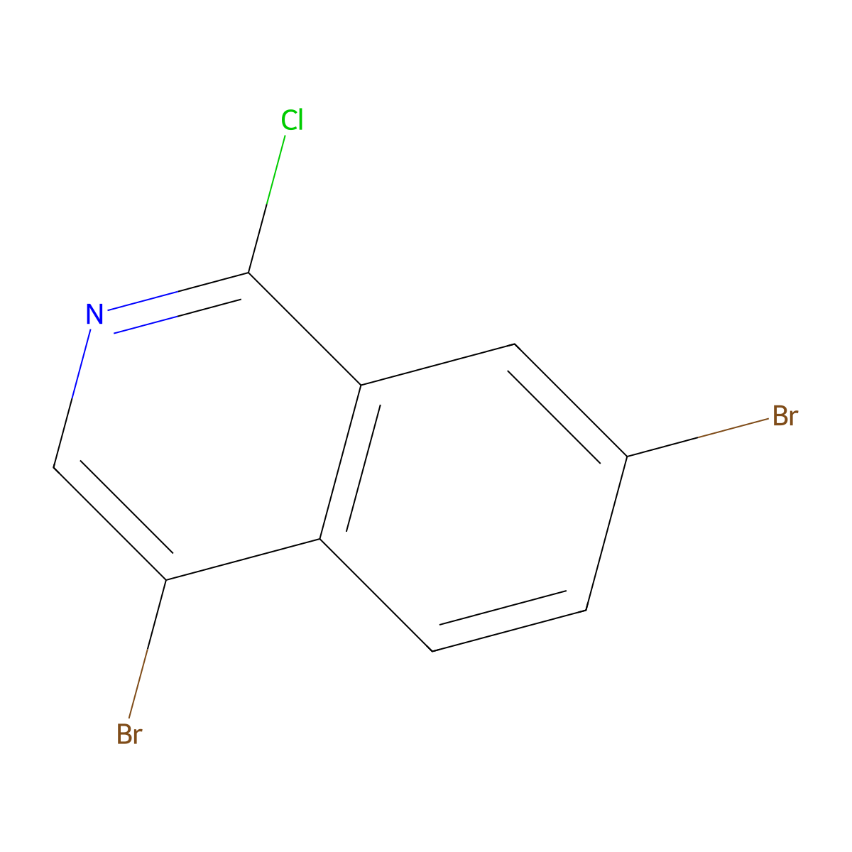 4,7-Dibromo-1-chloroisoquinoline molecular structure, CAS 223671-32-7