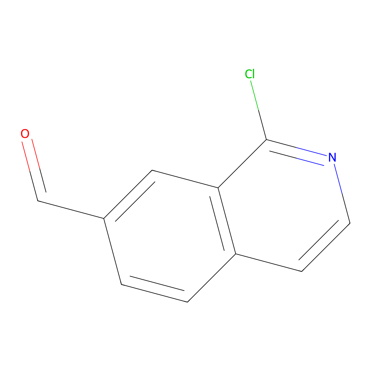 1-Chloroisoquinoline-7-carbaldehyde molecular structure, CAS 223671-53-2