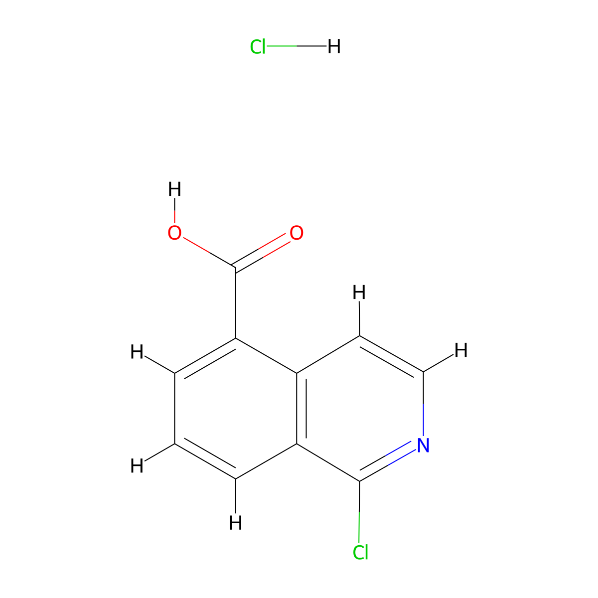 1-Chloroisoquinoline-5-carboxylic acid hydrochloride molecular structure, CAS 223671-71-4