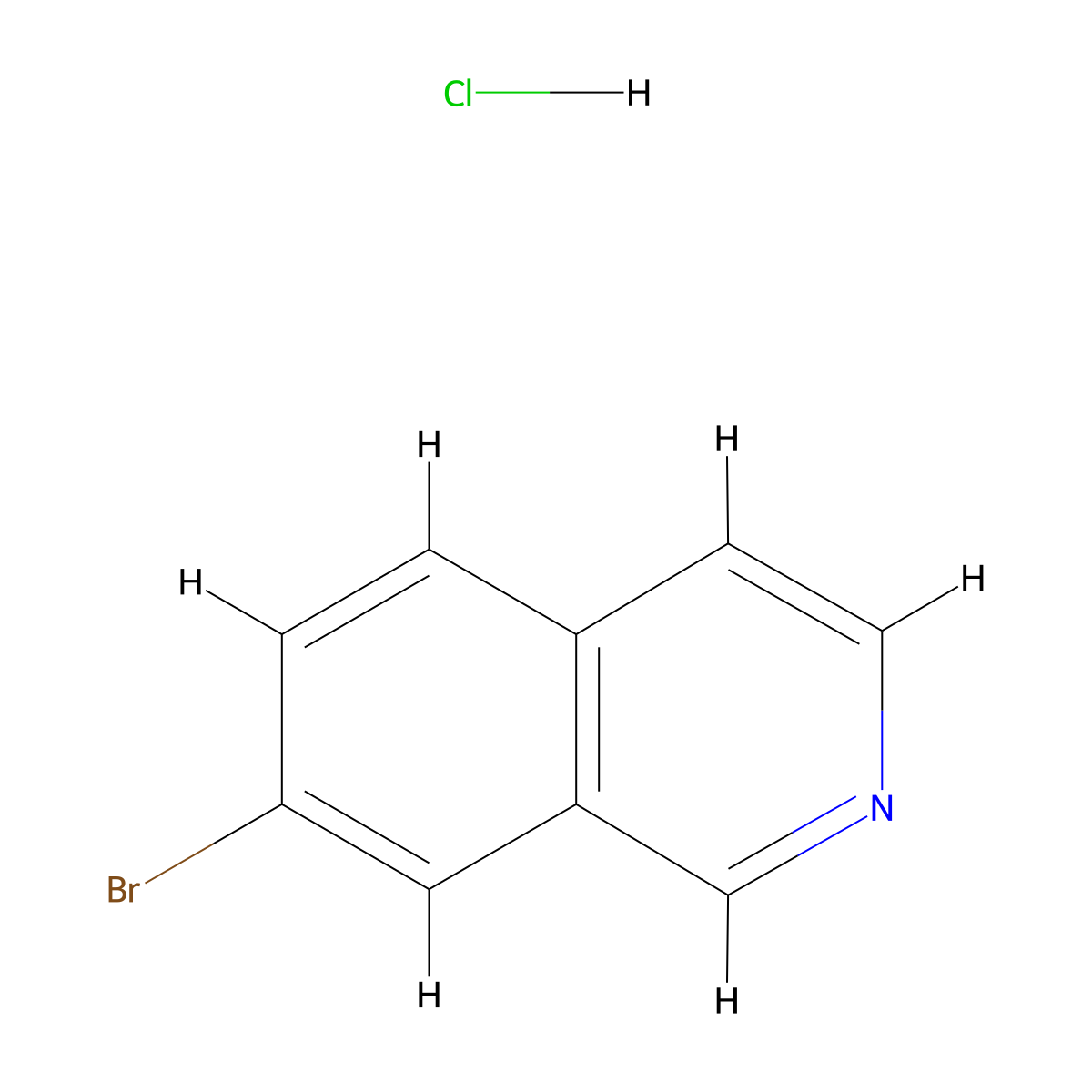 7-Bromoisoquinoline hydrochloride molecular structure, CAS 223671-91-8