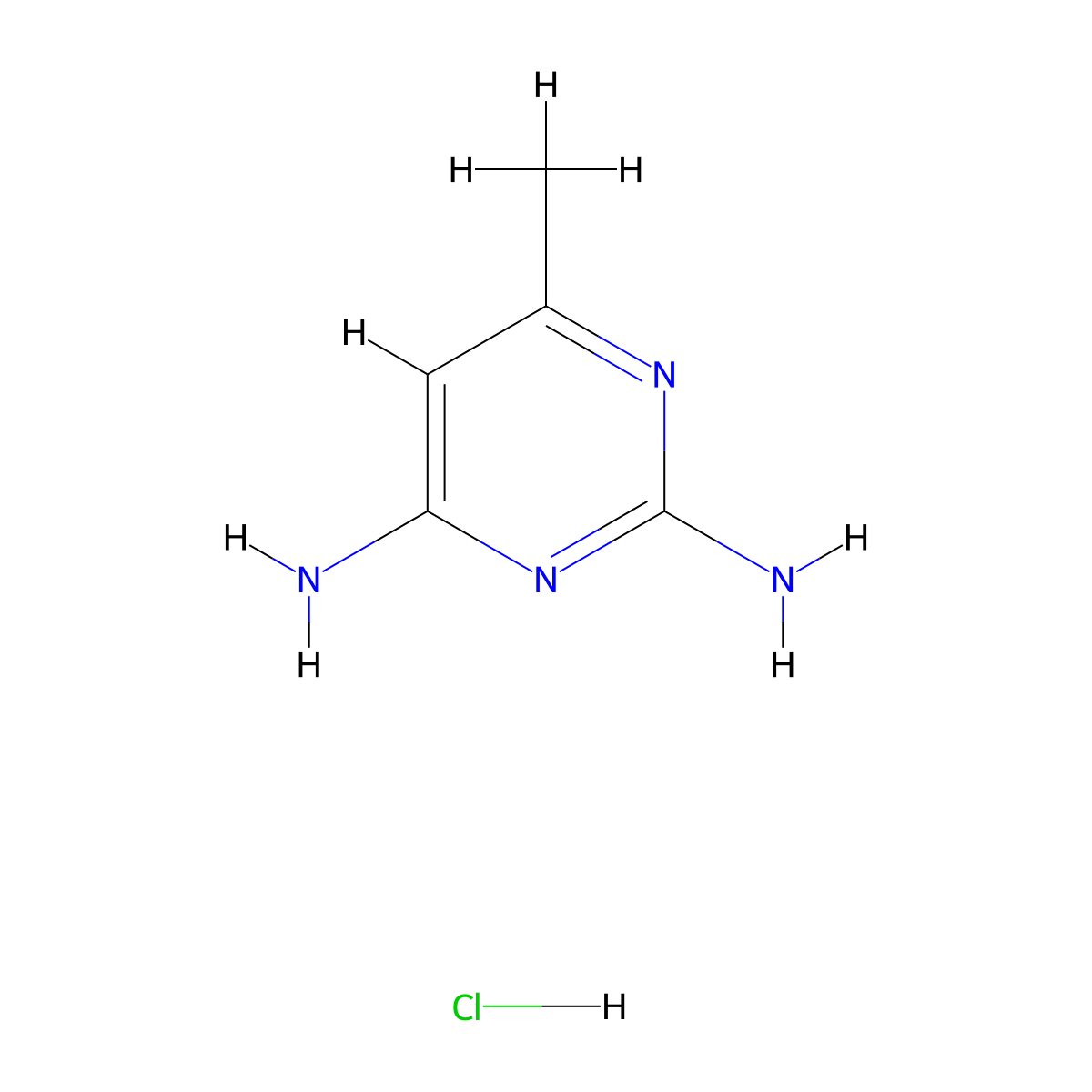 6-Methylpyrimidine-2,4-diamine hydrochloride molecular structure, CAS 223672-28-4