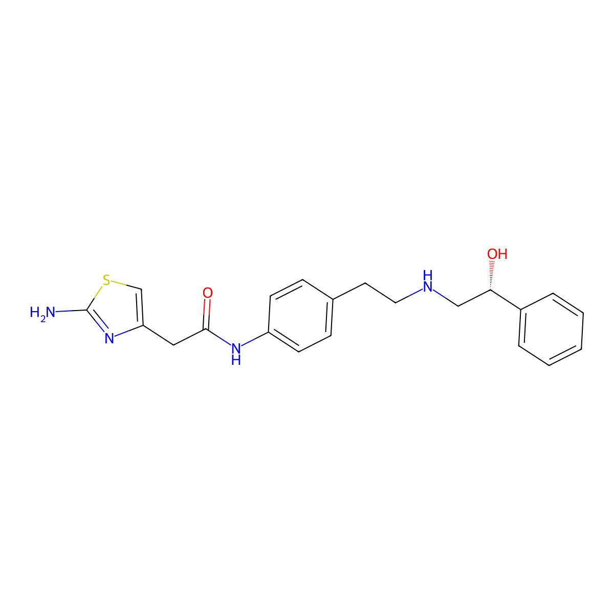 Mirabegron molecular structure, CAS 223673-61-8