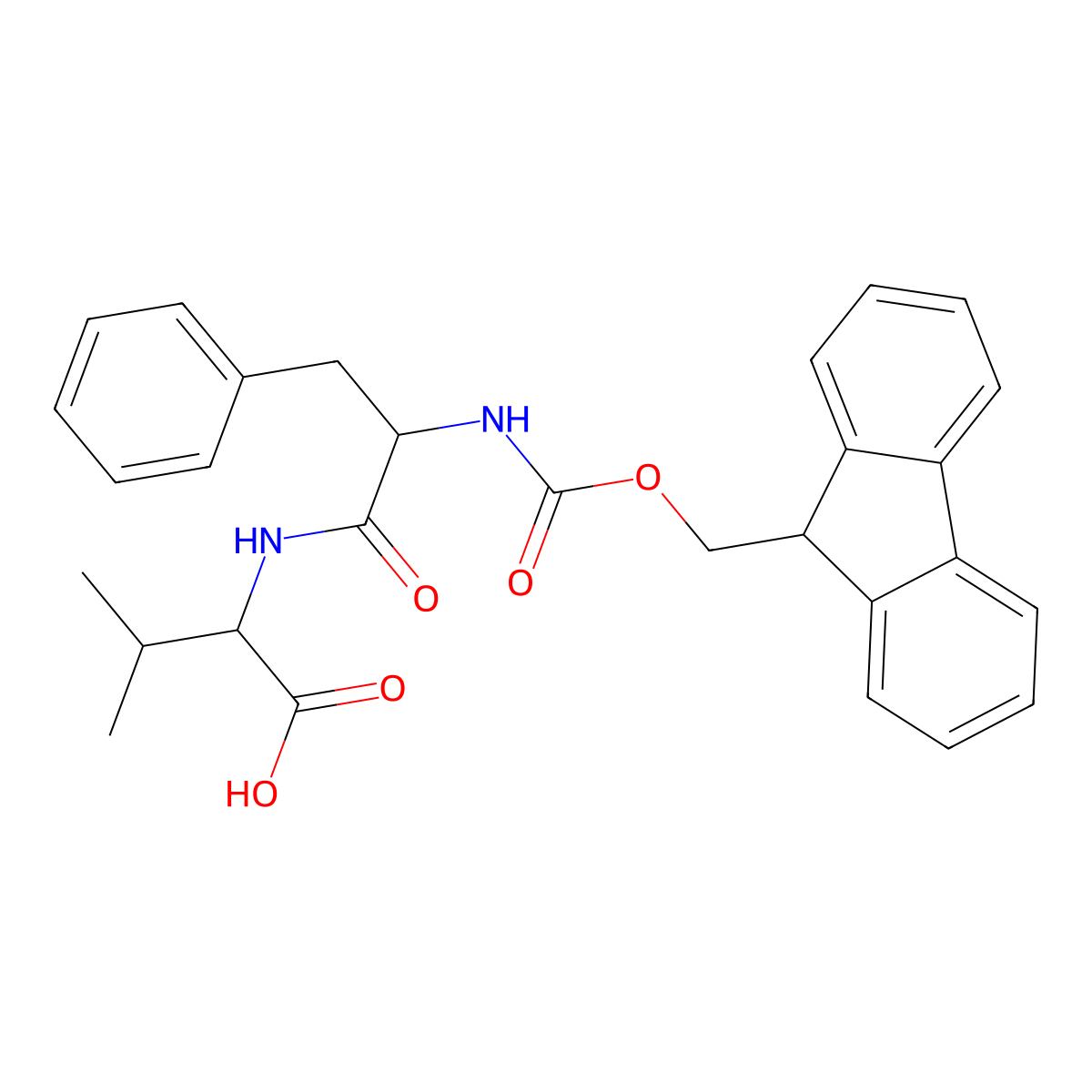 Fmoc-Phe-Val-OH molecular structure, CAS 223674-40-6