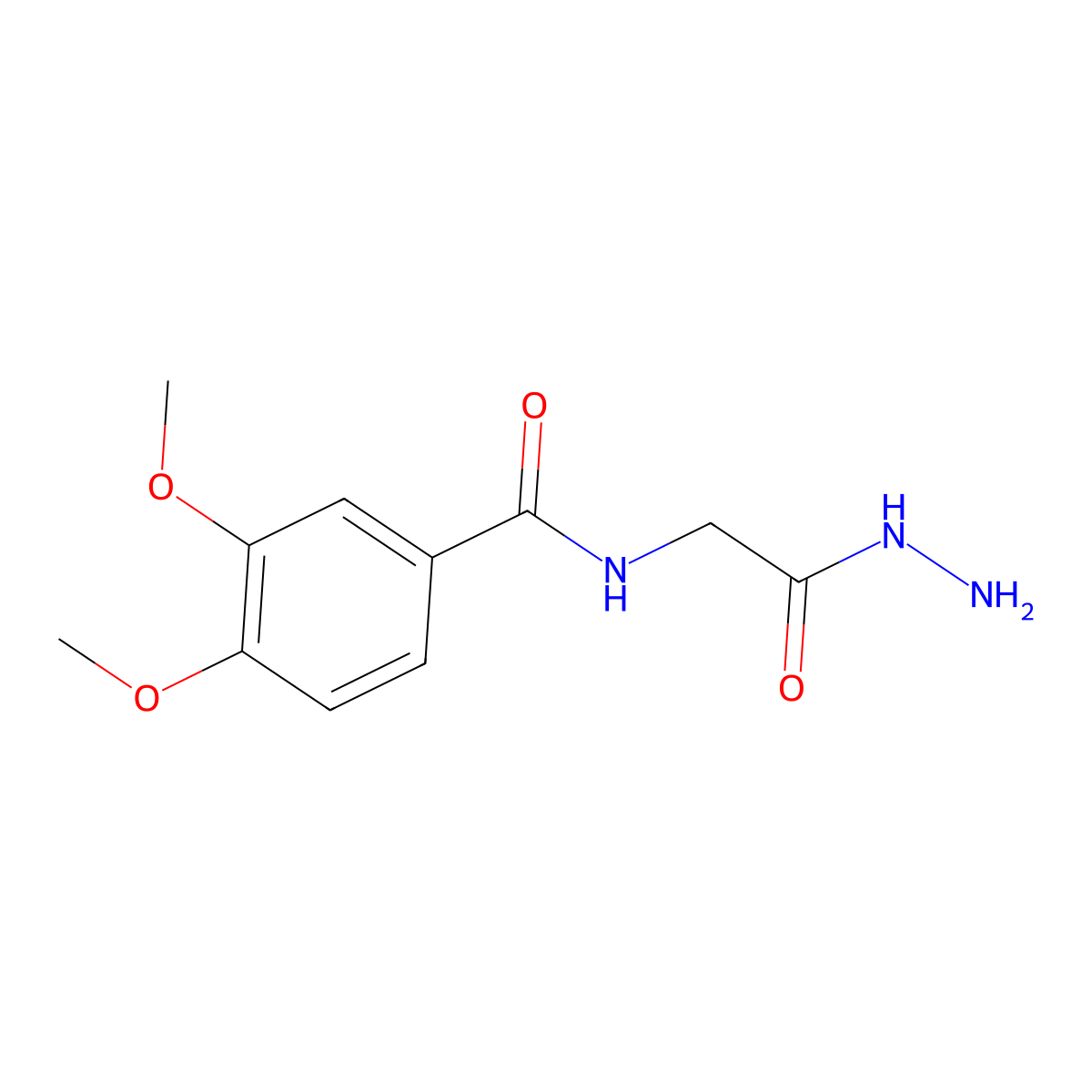 N-(2-hydrazinyl-2-oxoethyl)-3,4-dimethoxybenzamide molecular structure, CAS 223675-89-6
