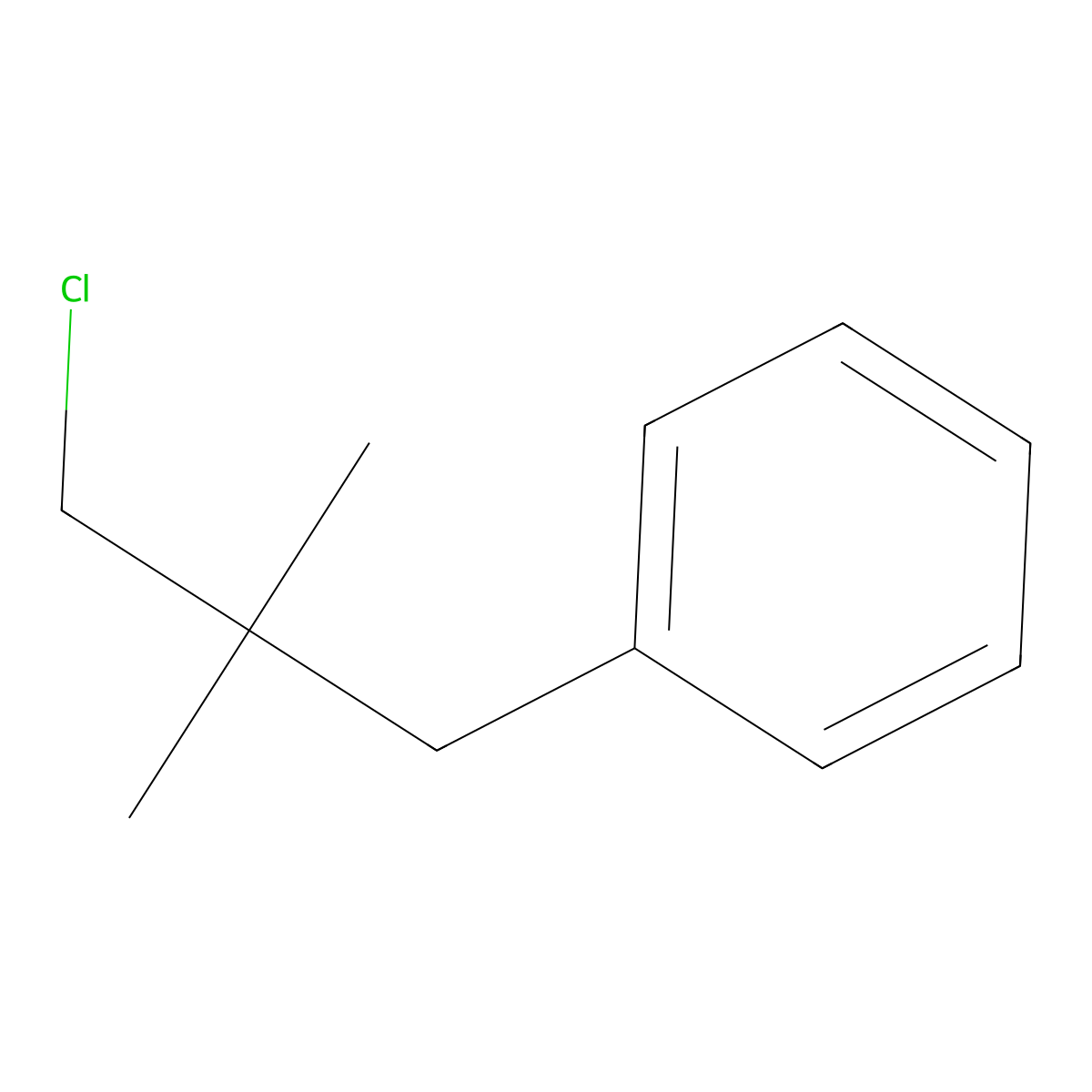 (3-Chloro-2,2-dimethylpropyl)benzene molecular structure, CAS 223684-81-9