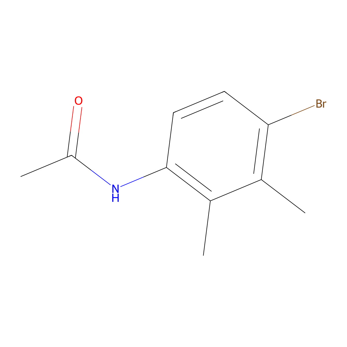 n-(4-Bromo-2,3-dimethylphenyl)acetamide molecular structure, CAS 22369-96-6
