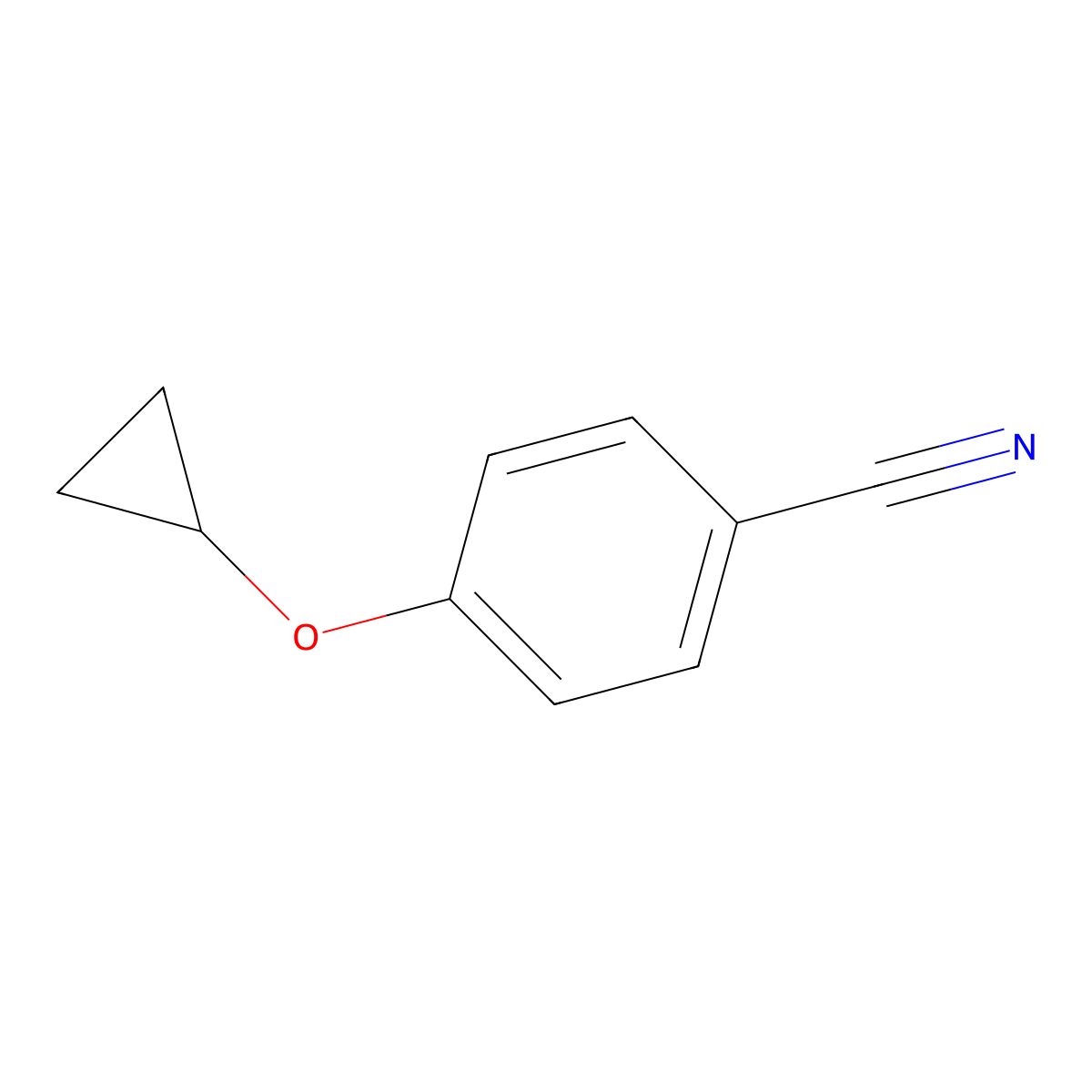 4-Cyclopropoxybenzonitrile molecular structure, CAS 223690-05-9