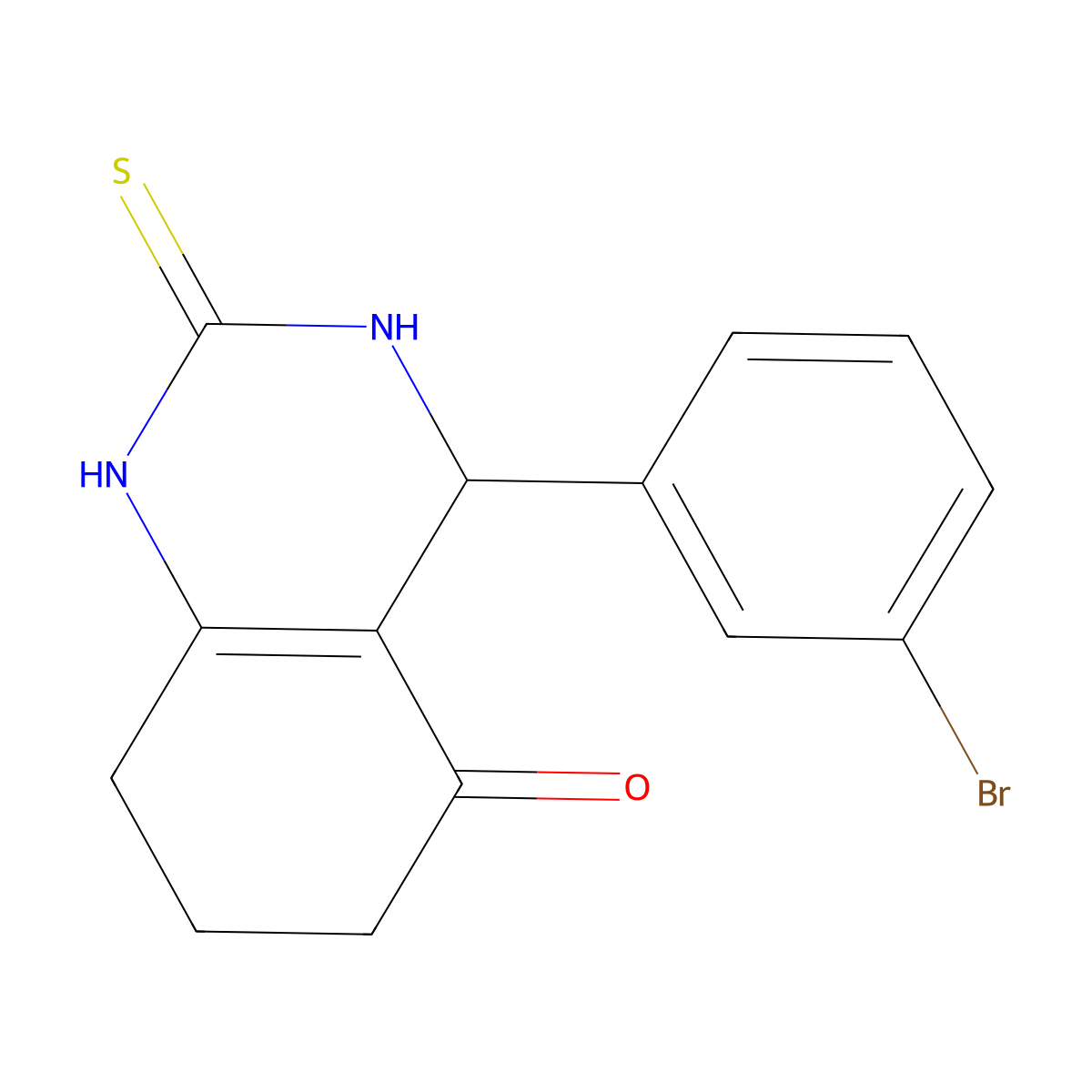 4-(3-Bromophenyl)-2-sulfanylidene-1,3,4,6,7,8-hexahydroquinazolin-5-one molecular structure, CAS 223694-67-5