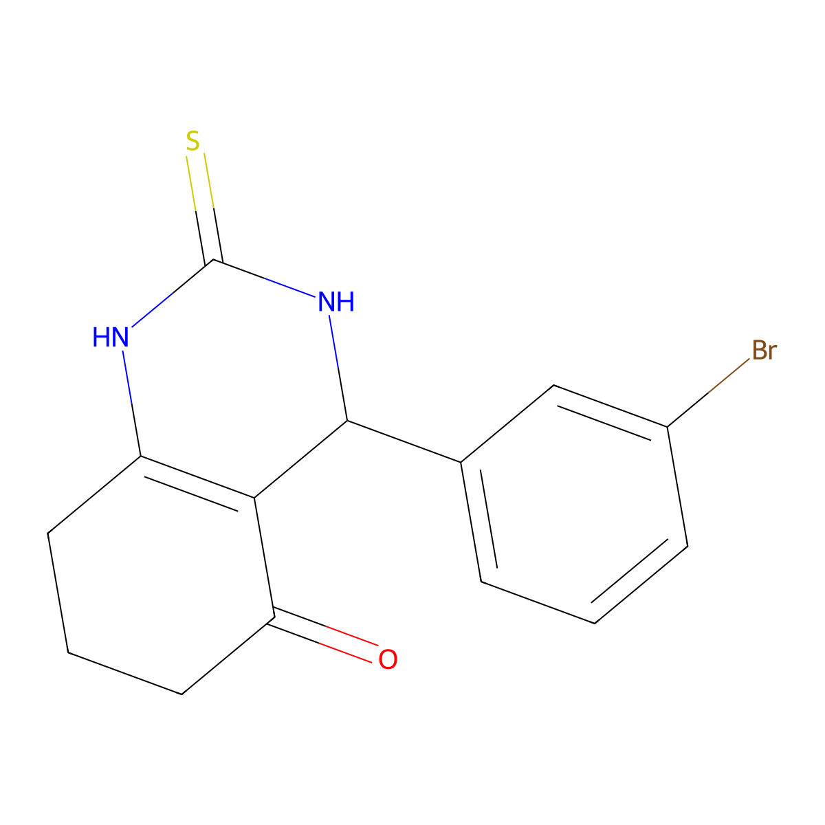 4-(3-Bromophenyl)-2-sulfanylidene-1,3,4,6,7,8-hexahydroquinazolin-5-one molecular structure, CAS 223694-67-5