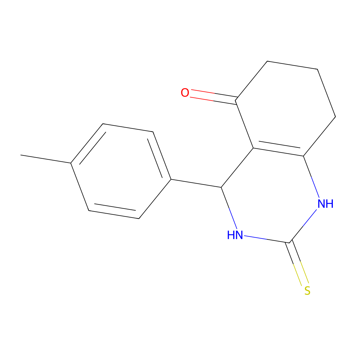 4-(4-Methylphenyl)-2-sulfanylidene-1,3,4,6,7,8-hexahydroquinazolin-5-one molecular structure, CAS 223694-81-3