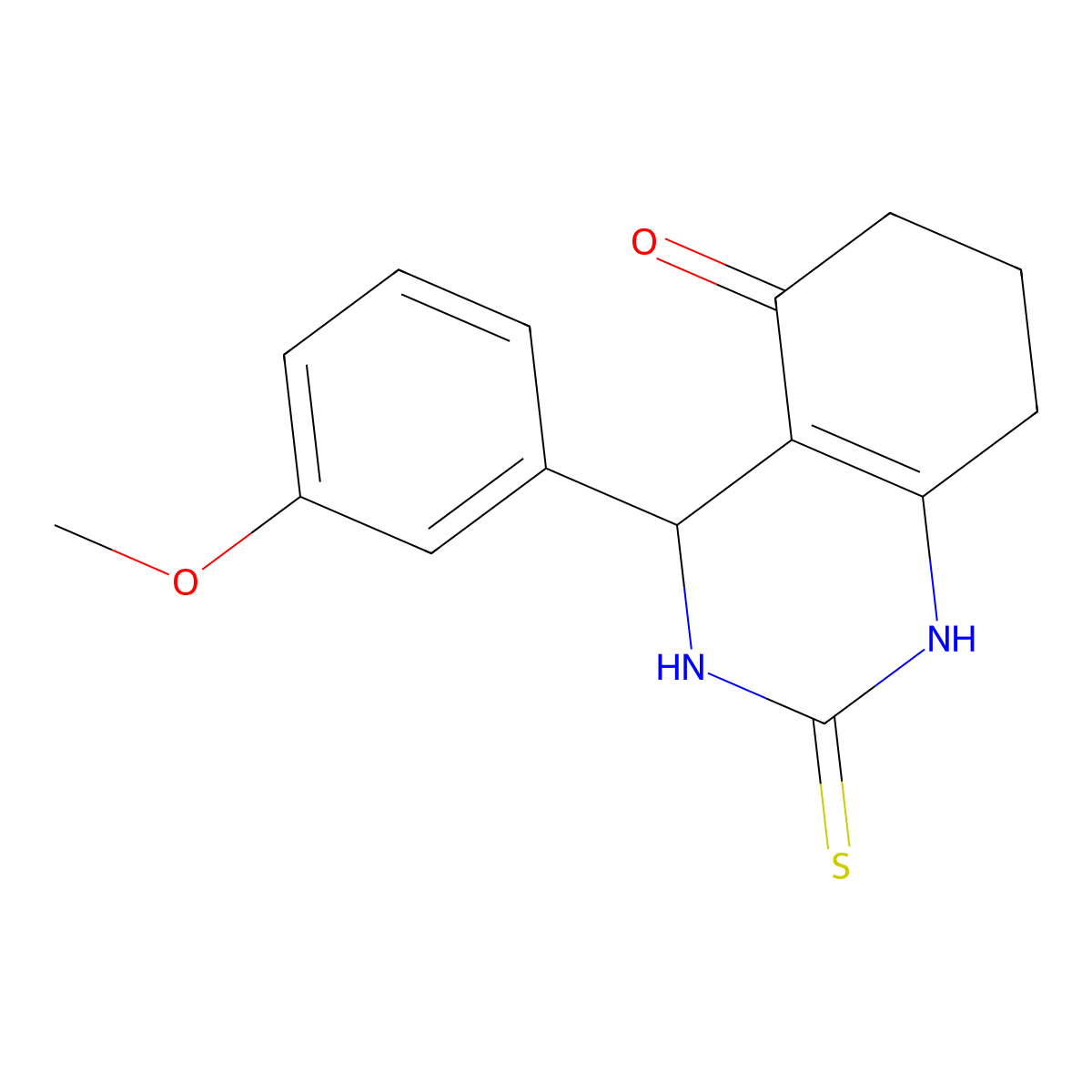 4-(3-methoxyphenyl)-2-thioxo-1,2,3,4,7,8-hexahydroquinazolin-5(6H)-one molecular structure, CAS 223694-87-9