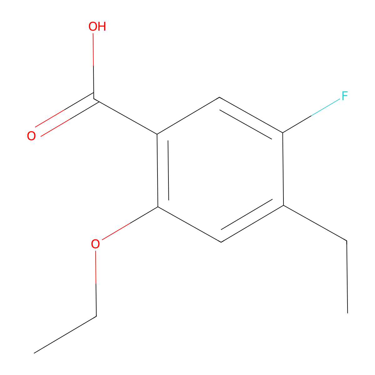 2-Ethoxy-4-ethyl-5-fluorobenzoic acid molecular structure, CAS 223699-48-7