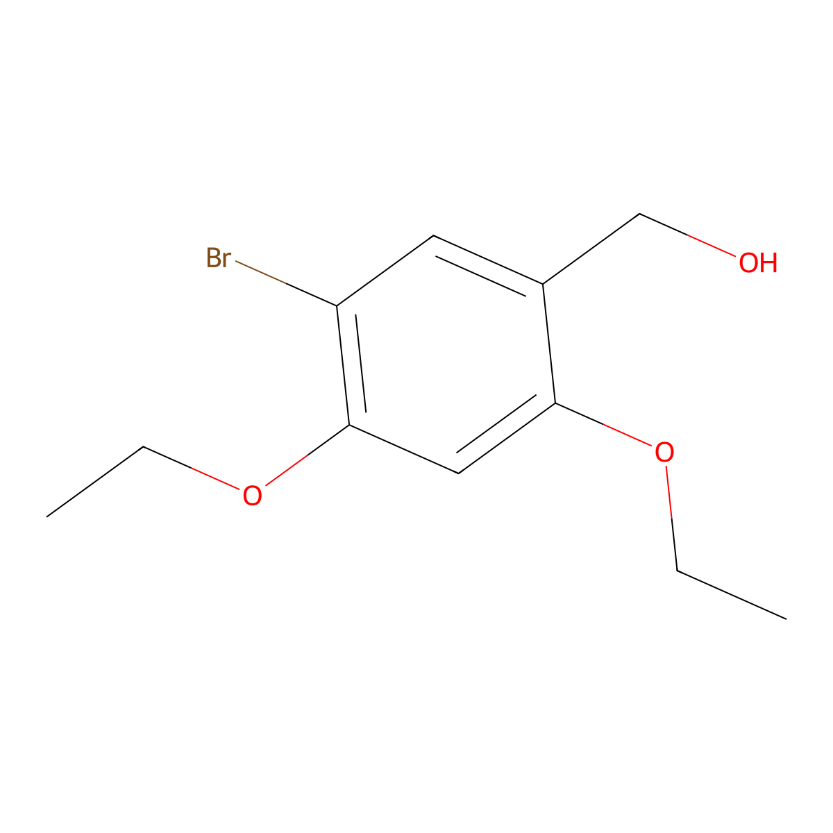 2,4-Diethoxy-5-bromobenzylalcohol molecular structure, CAS 223699-53-4