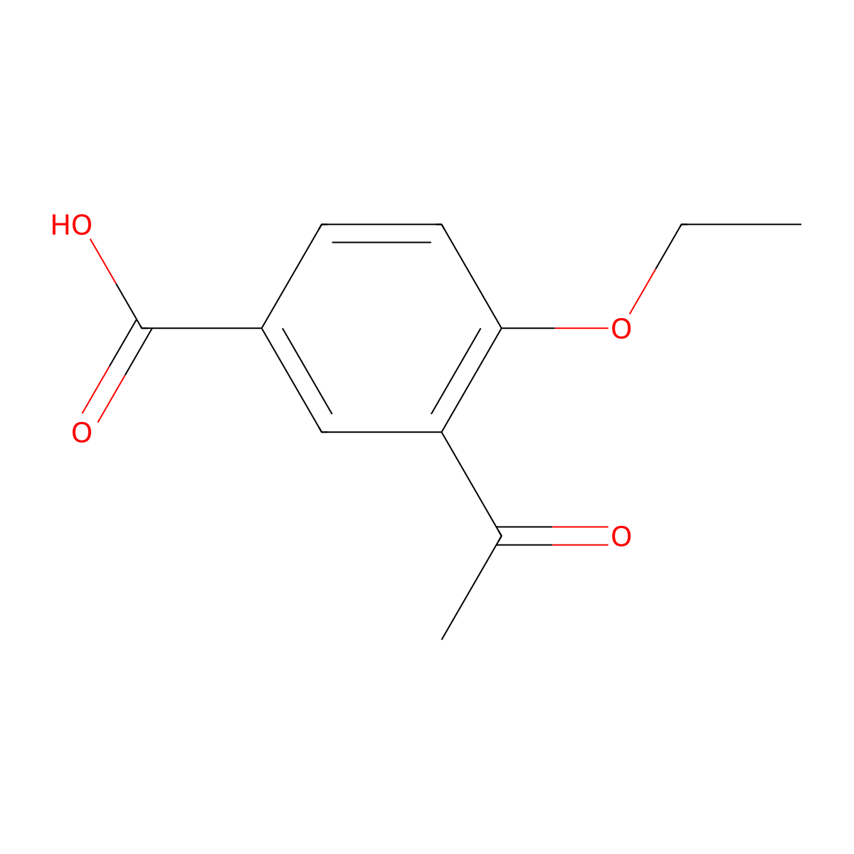 3-Acetyl-4-ethoxybenzoic acid molecular structure, CAS 223699-95-4