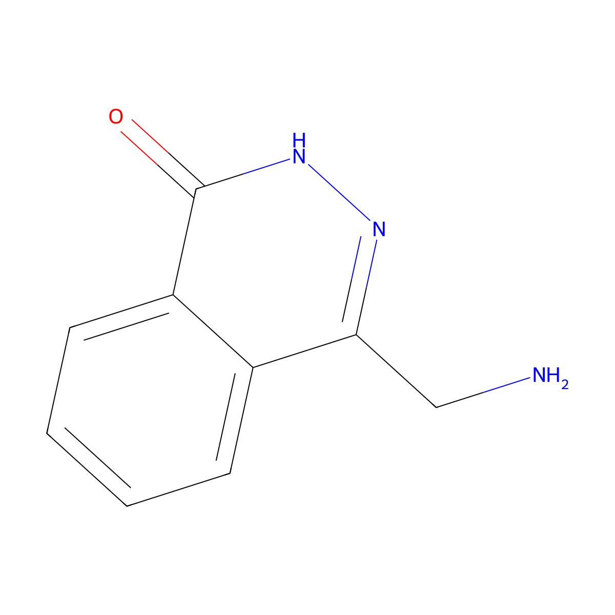 4-(aminomethyl)phthalazin-1(2H)-one molecular structure, CAS 22370-18-9