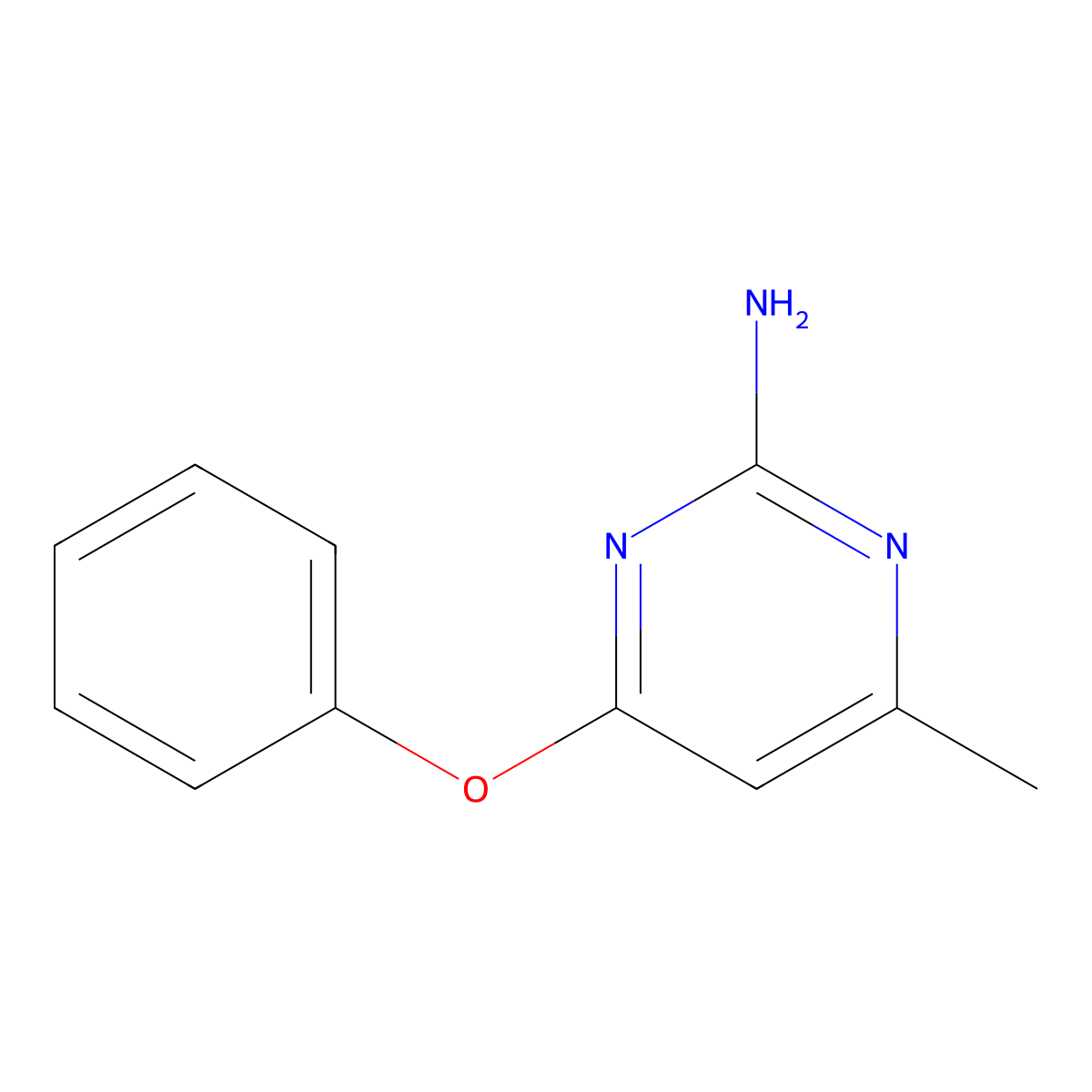 2-Amino-4-phenoxy-6-methylpyrimidine molecular structure, CAS 22370-25-8