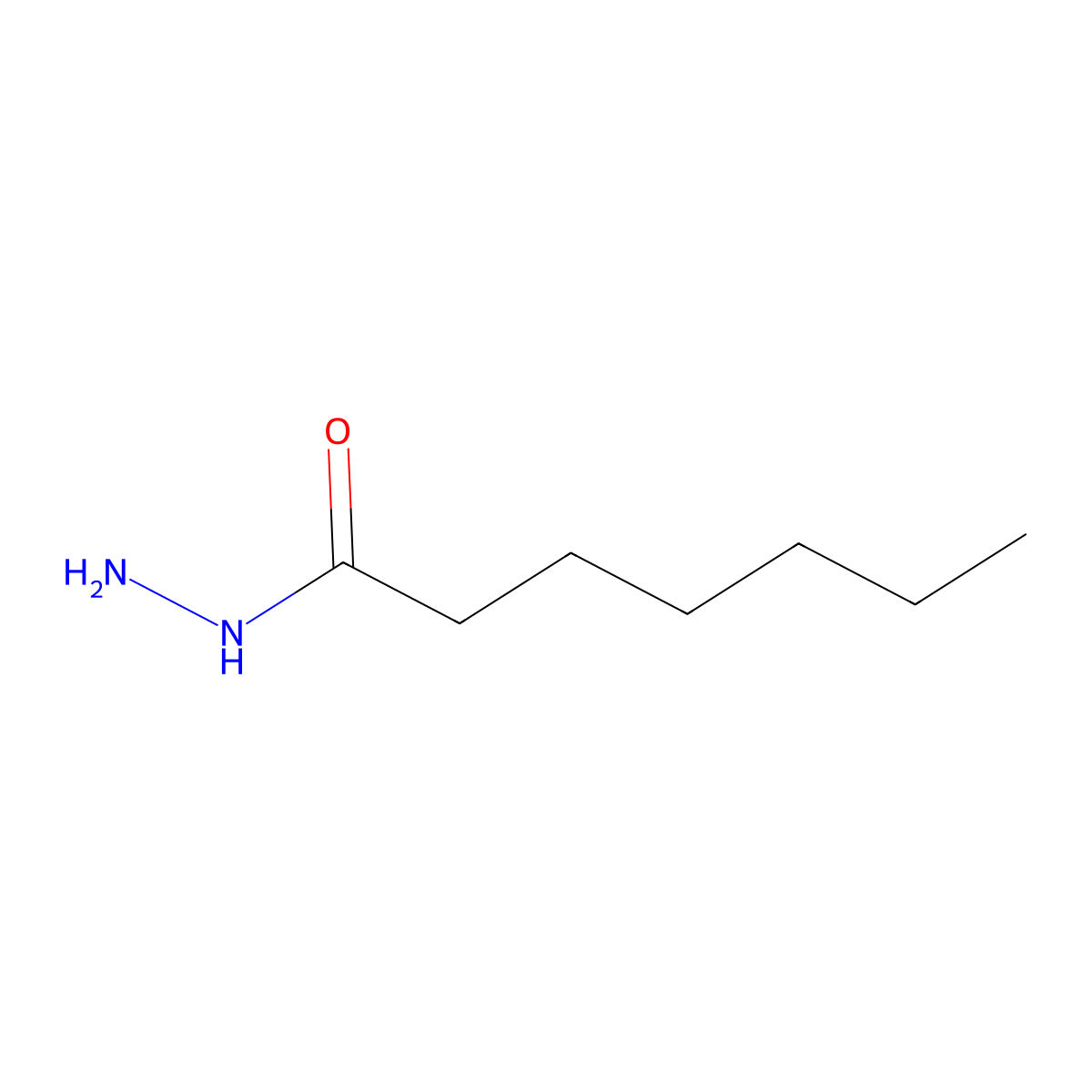 Heptanohydrazide molecular structure, CAS 22371-32-0