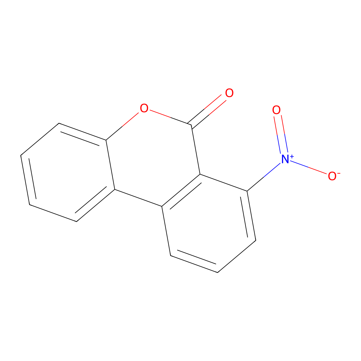 7-Nitro-6H-dibenzo[b,d]pyran-6-one molecular structure, CAS 22371-68-2