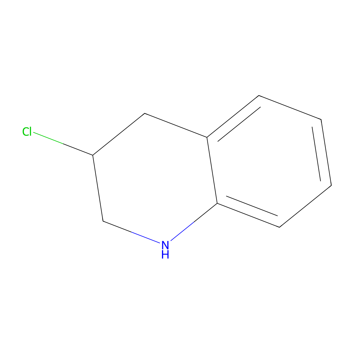 3-Chloro-1,2,3,4-tetrahydroquinoline molecular structure, CAS 2237105-49-4
