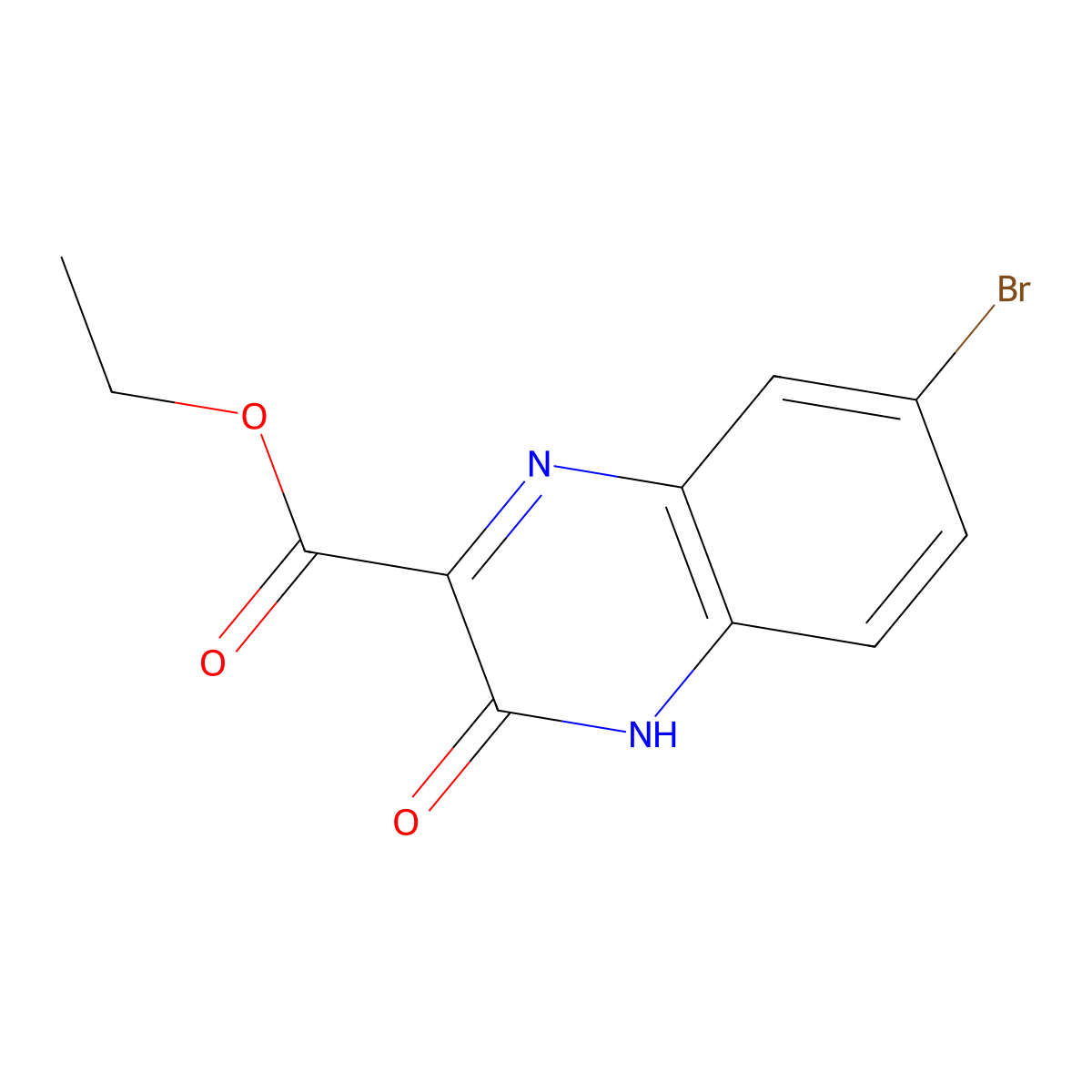 Ethyl 7-bromo-3-oxo-3,4-dihydroquinoxaline-2-carboxylate molecular structure, CAS 223711-74-8