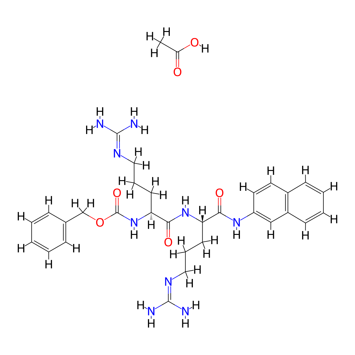 Z-Arg-Arg-betaNA acetate molecular structure, CAS 2237216-27-0