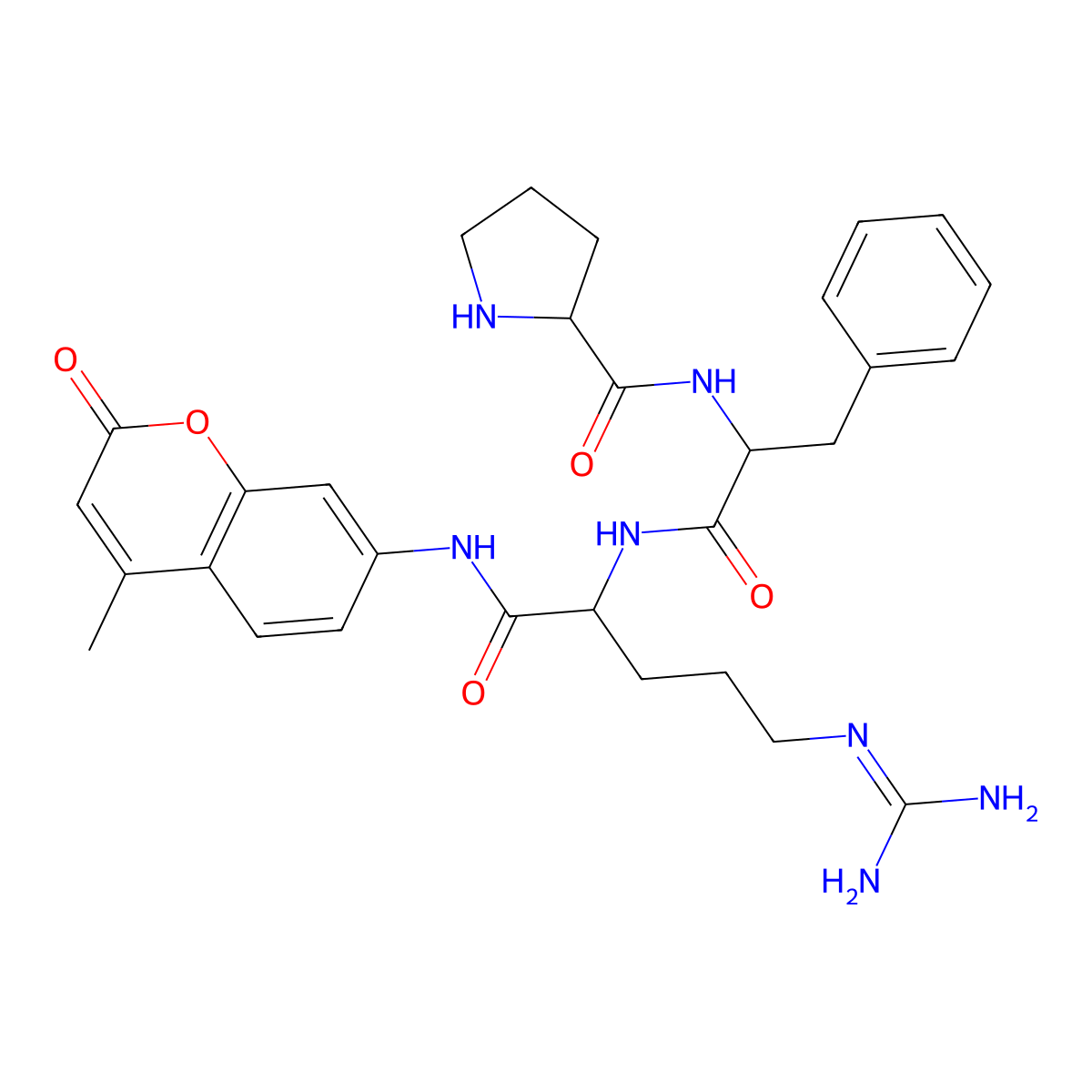 Pro-Phe-Arg-AMC molecular structure, CAS 2237216-30-5