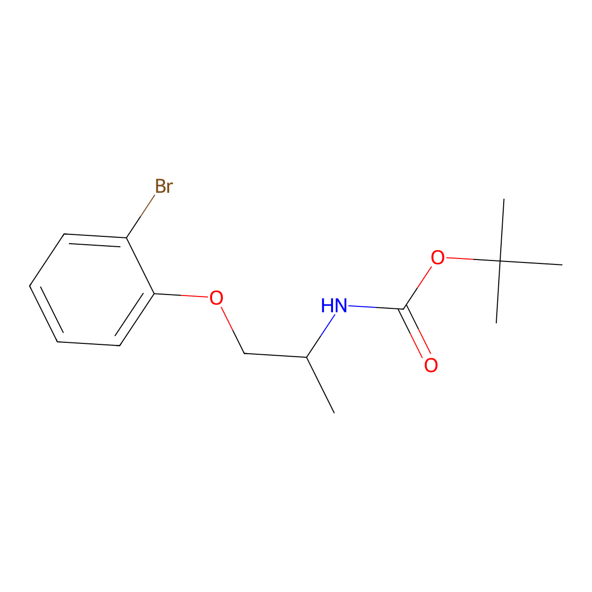 tert-butyl N-[1-(2-bromophenoxy)propan-2-yl]carbamate molecular structure, CAS 2237235-05-9
