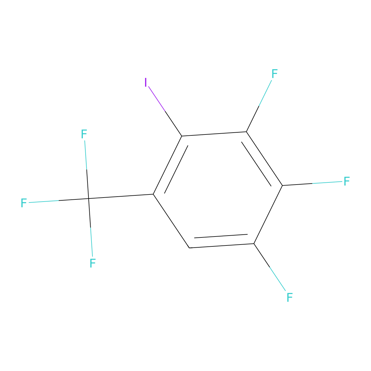 1,2,3-Trifluoro-4-iodo-5-(trifluoromethyl)benzene molecular structure, CAS 2237235-23-1