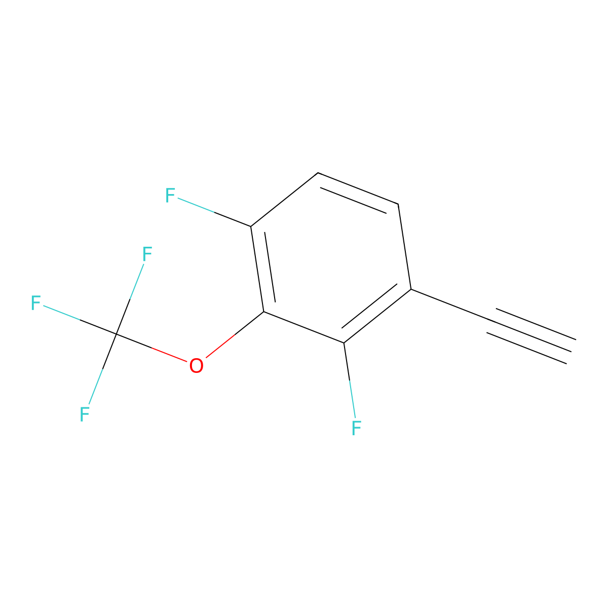2,4-Difluoro-3-(trifluoromethoxy)phenylacetylene molecular structure, CAS 2237235-34-4