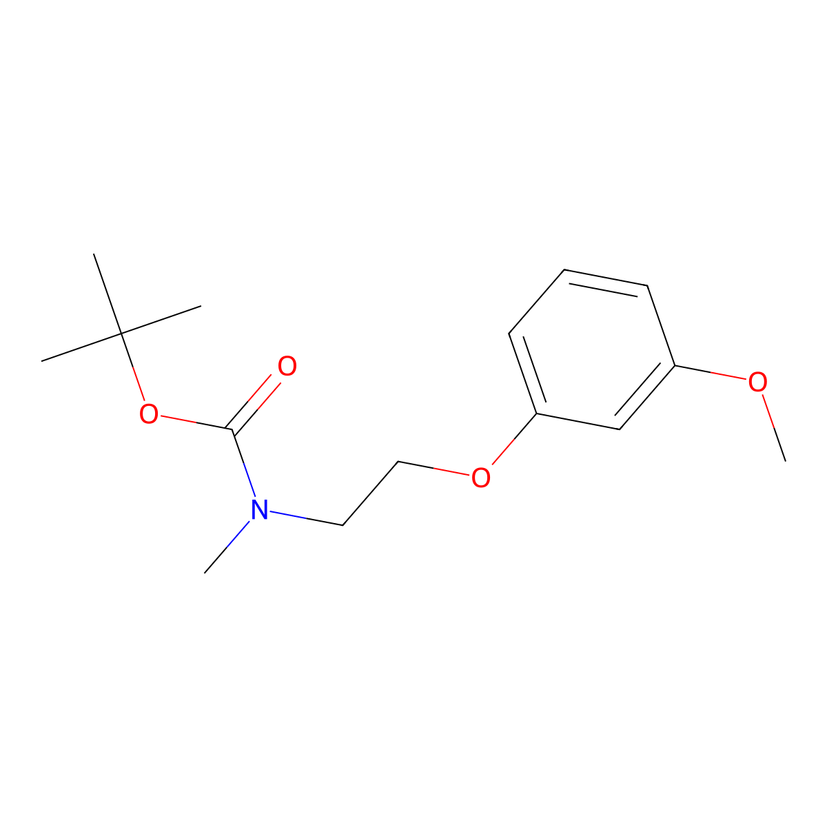 tert-Butyl N-[2-(3-methoxyphenoxy)ethyl]-N-methylcarbamate molecular structure, CAS 2237237-78-2