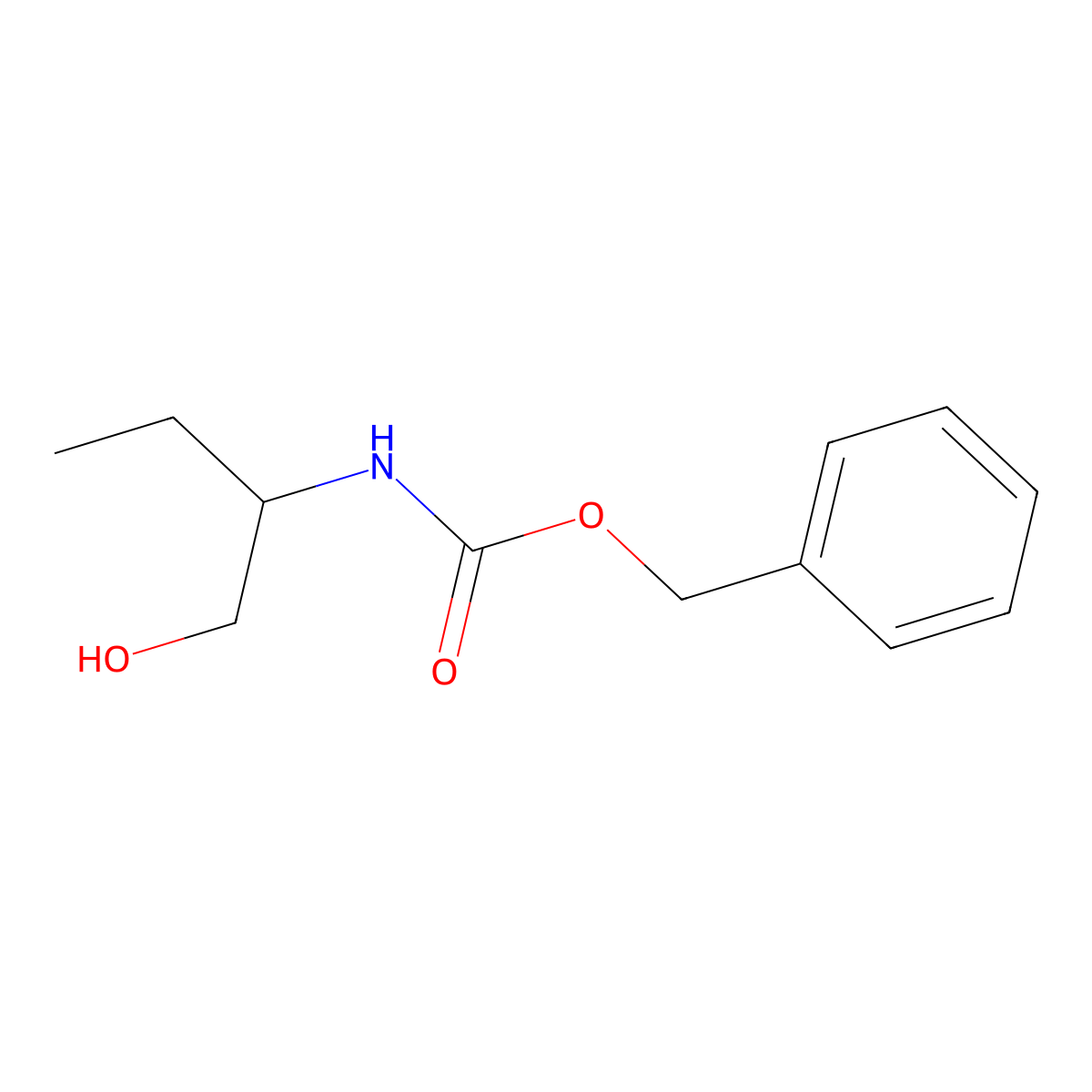 benzyl N-((2S)-1-hydroxybutan-2-yl)carbamate molecular structure, CAS 22373-14-4