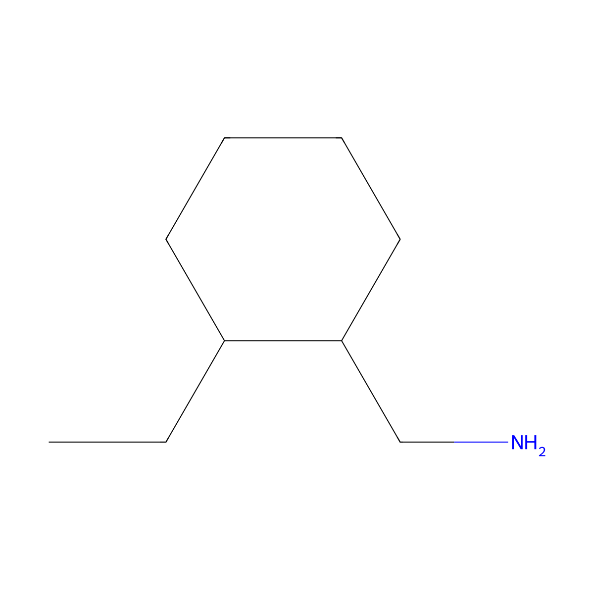 (2-Ethylcyclohexyl)methanamine molecular structure, CAS 223747-29-3
