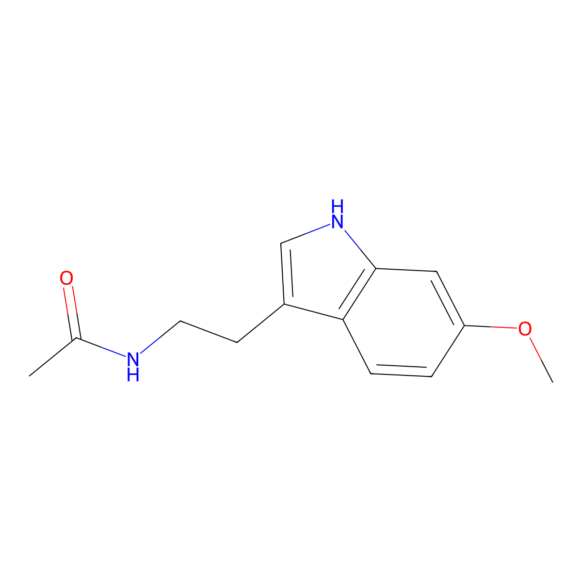 N-Acetyl-6-methoxytryptamine molecular structure, CAS 22375-73-1