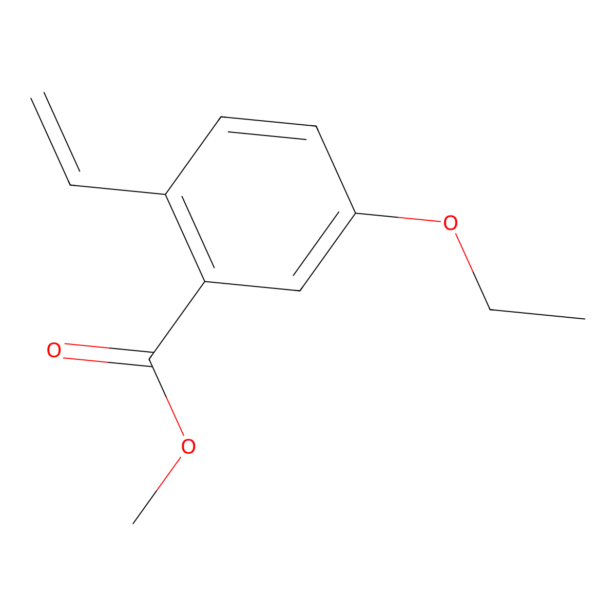 Methyl 5-ethoxy-2-vinylbenzoate molecular structure, CAS 223750-55-8