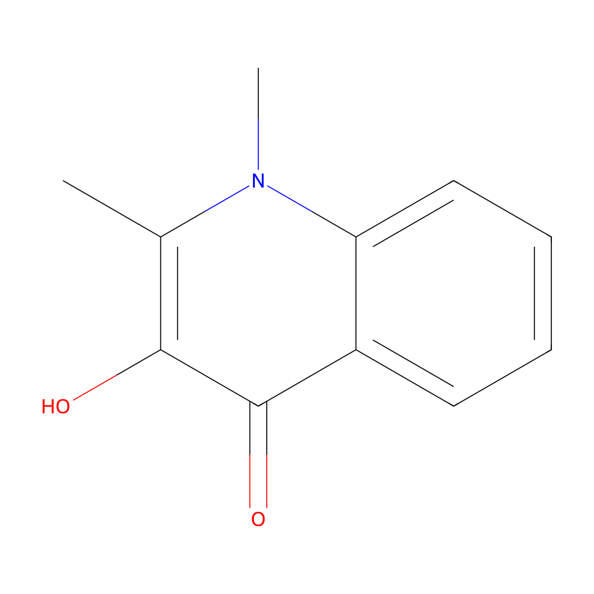 3-hydroxy-1,2-dimethylquinolin-4(1H)-one molecular structure, CAS 223752-74-7