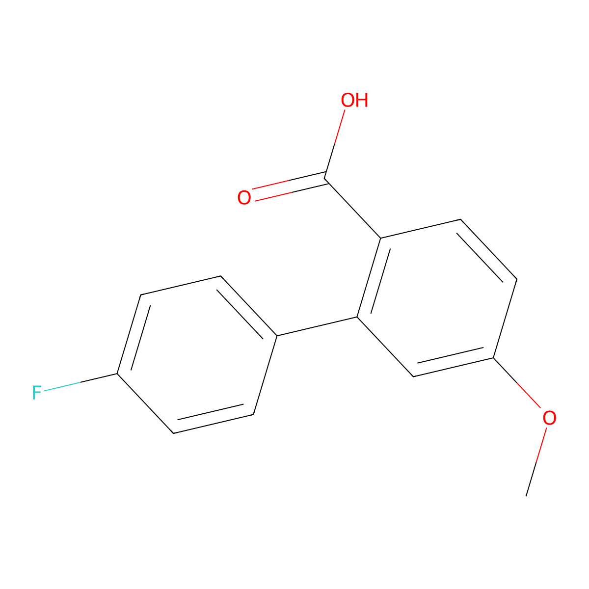 4-Methoxy-2-(4-fluorophenyl)benzoic acid molecular structure, CAS 223760-70-1