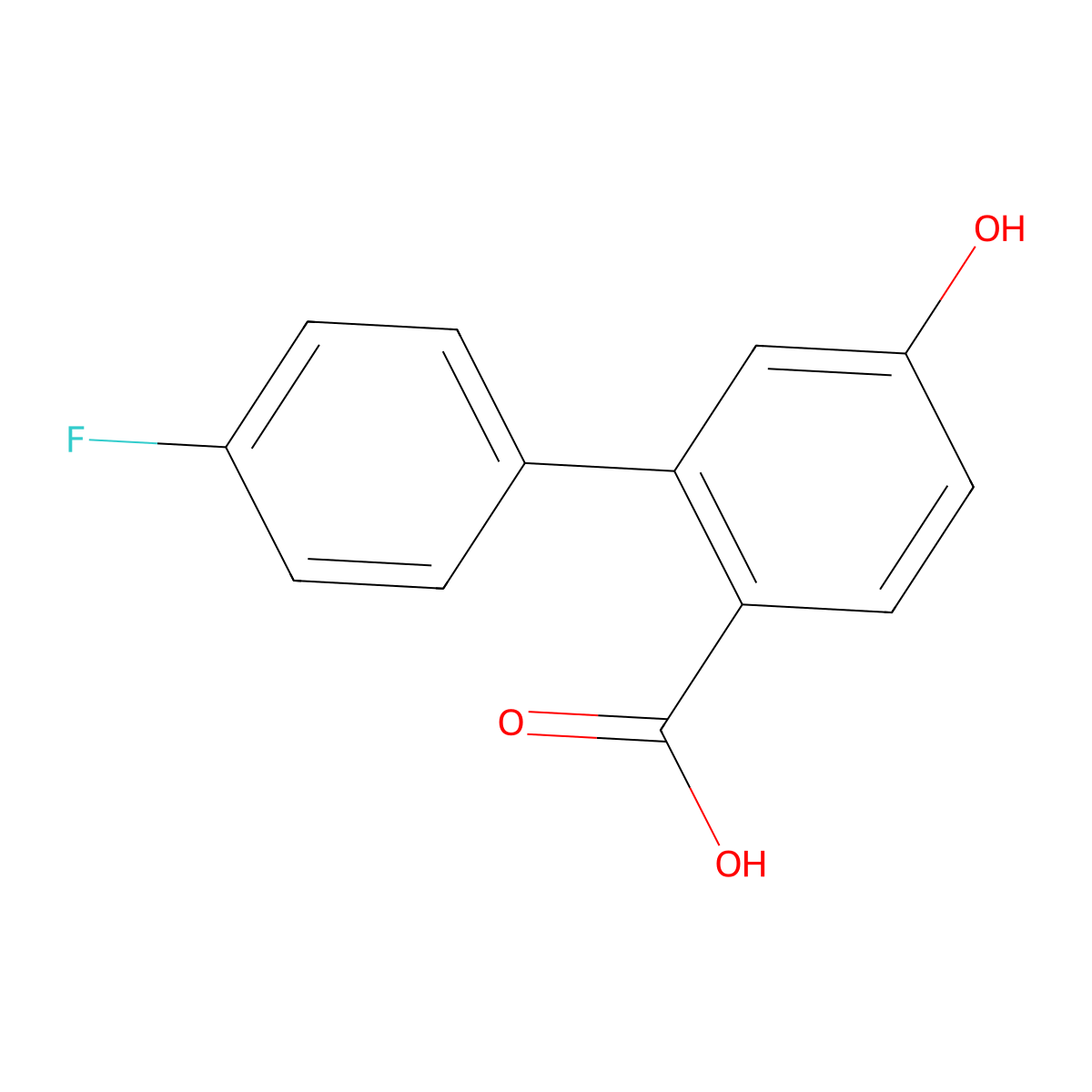 2-(4-Fluorophenyl)-4-hydroxybenzoic acid molecular structure, CAS 223760-71-2