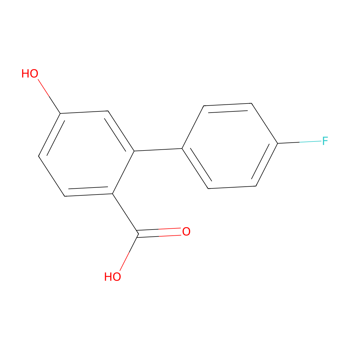 2-(4-Fluorophenyl)-4-hydroxybenzoic acid molecular structure, CAS 223760-71-2