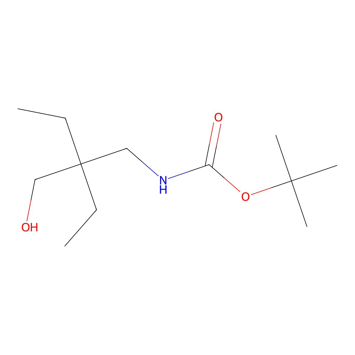 tert-butyl N-(2,2-diethyl-3-hydroxypropyl)carbamate molecular structure, CAS 223763-89-1