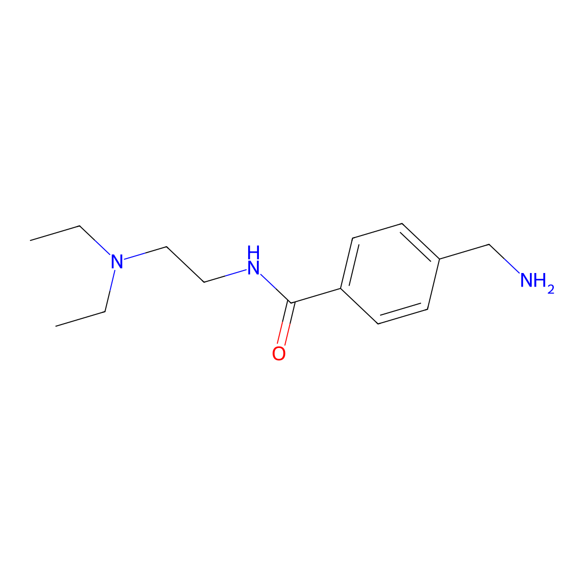 4-(Aminomethyl)-N-[2-(diethylamino)ethyl]benzamide molecular structure, CAS 223768-74-9