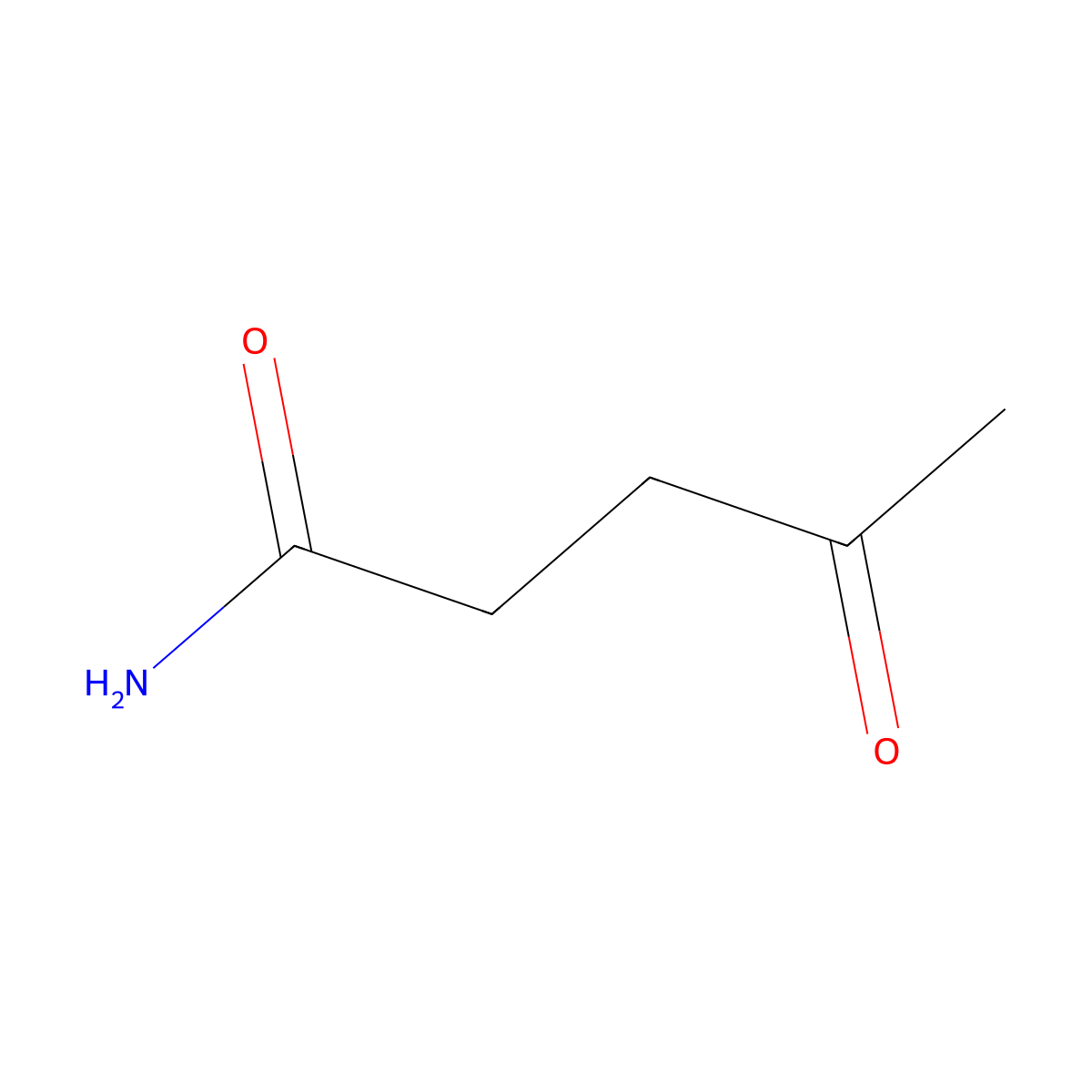 4-Oxopentanamide molecular structure, CAS 22377-14-6