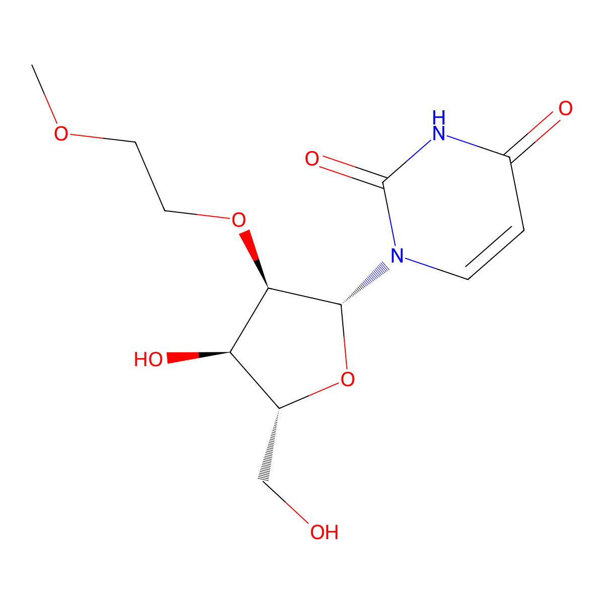 2'-O-(2-Methoxyethyl)-uridine molecular structure, CAS 223777-15-9