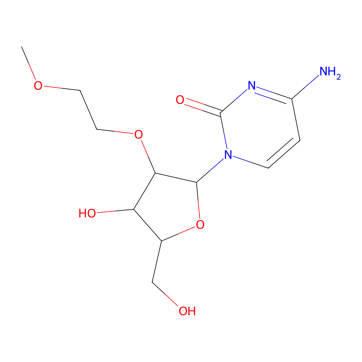 2'-O-(2-Methoxyethyl)-cytidine molecular structure, CAS 223777-16-0
