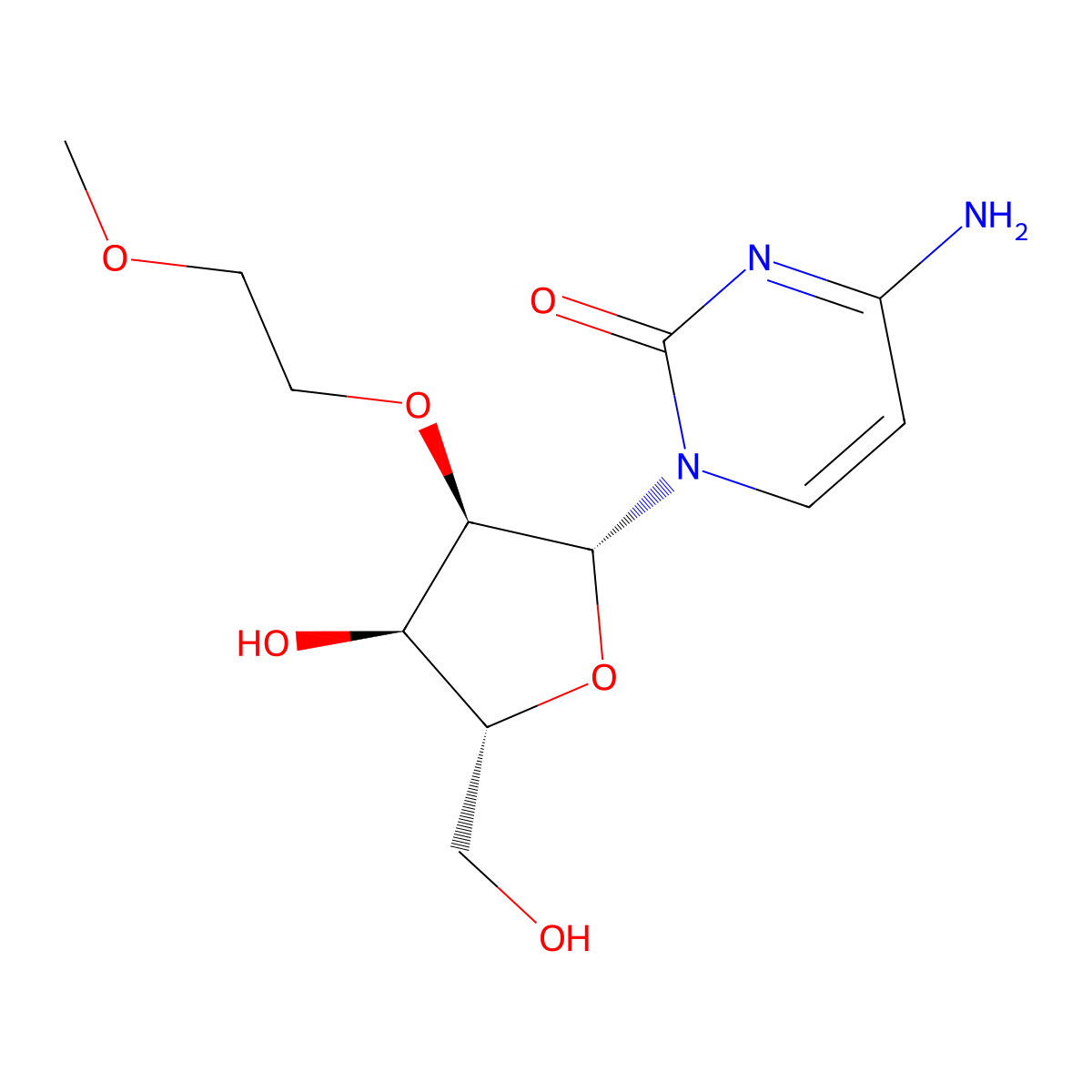 2'-O-(2-Methoxyethyl)-cytidine molecular structure, CAS 223777-16-0