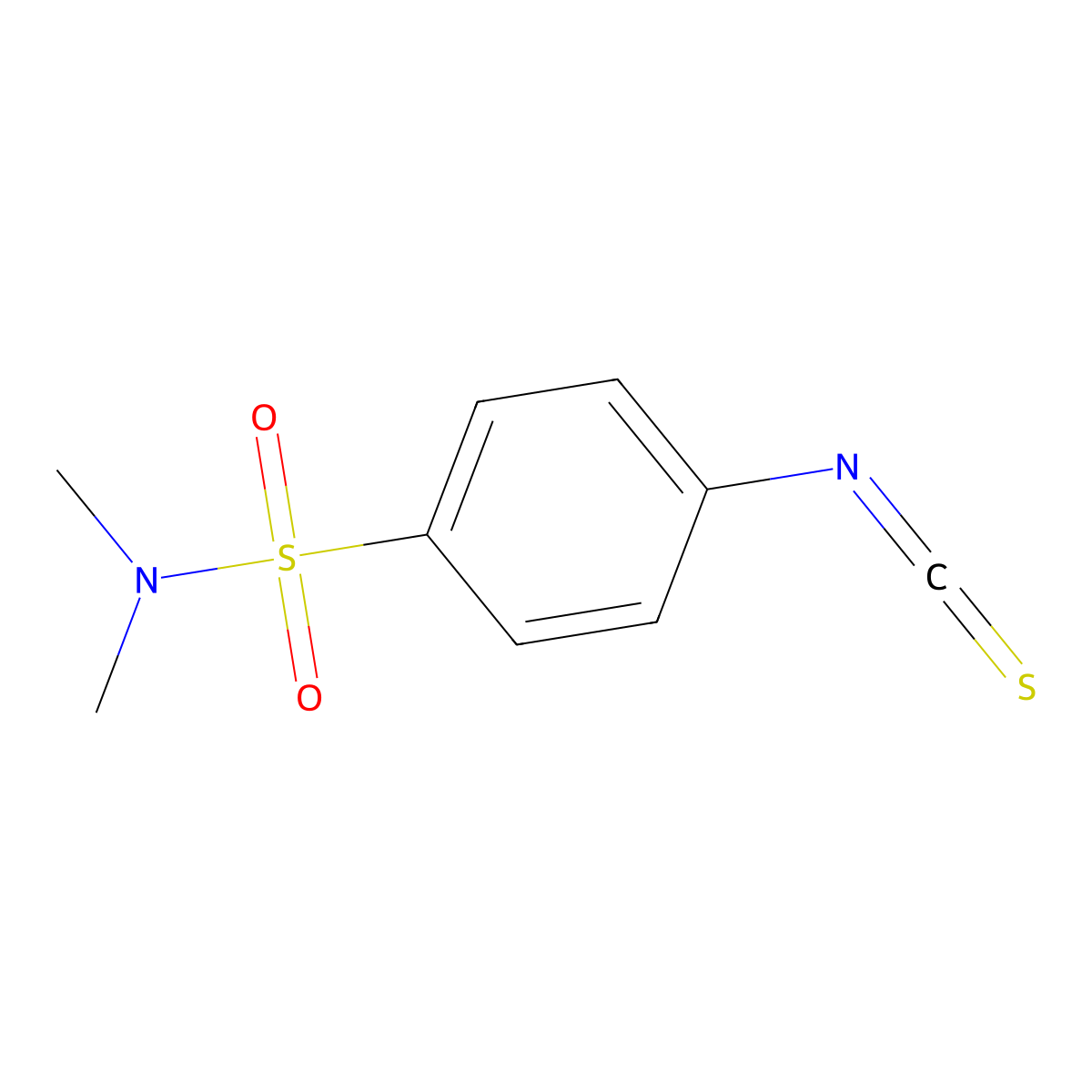 4-isothiocyanato-N,N-dimethylbenzenesulfonamide molecular structure, CAS 223785-92-0